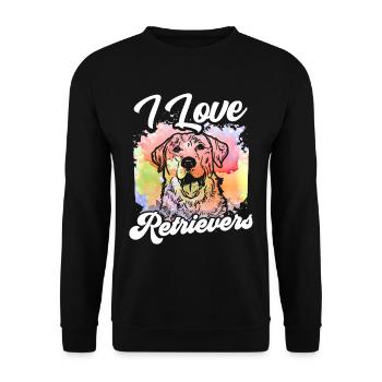 J’adore Retriever Pet Retrievers Dog - Sweat-shirt Unisexe - noir - Devant - Alina (178cm) & Michal (187cm)