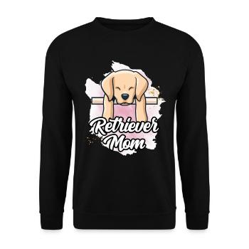 Retriever-Mama Retrievers Dog Retriever Sayings - Unisex Sweatshirt - black - Front - Alina (178cm) & Michal (187cm)