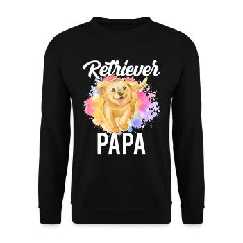 Retriever Daddy Dog Dictons Pet Retrievers - Sweat-shirt Unisexe - noir - Devant - Alina (178cm) & Michal (187cm)