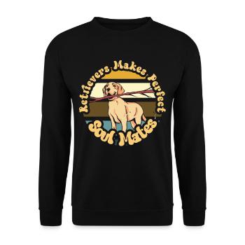 Retrievers are perfect soulmate dog - Unisex Sweatshirt - black - Front - Alina (178cm) & Michal (187cm)