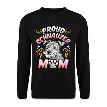 Proud Schnauzer Maman Chien Schnauzers Pet - Sweat-shirt Unisexe - noir - Devant - Alina (178cm) & Michal (187cm)