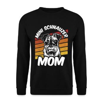 Schnauzer miniature Maman Fille Chien Schnauzers - Sweat-shirt Unisexe - noir - Devant - Alina (178cm) & Michal (187cm)