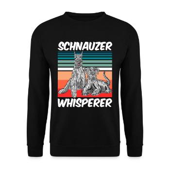 Schnauzer Whispering Dog Schnauzers Pet - Unisex Sweatshirt - black - Front - Alina (178cm) & Michal (187cm)