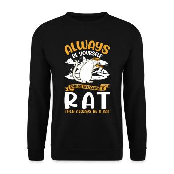 Rat Cadeau Maison Rat Propriétaire - Sweat-shirt Unisexe - noir - Devant - Alina (178cm) & Michal (187cm)