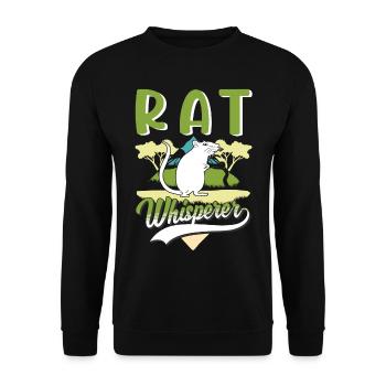 Rats Whisperer Domestic Rat Rat Owner - Unisex Sweatshirt - black - Front - Alina (178cm) & Michal (187cm)