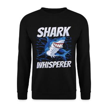 Shark Whisperer Shark Whisperer Shark Tooth Shark Sharks - Sweat-shirt Unisexe - noir - Devant - Alina (178cm) & Michal (187cm)