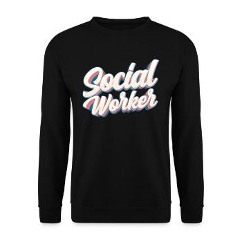 Travailleur social Travailleur social Profession de travailleur social - Sweat-shirt Unisexe - noir - Devant - Alina (178cm) & Michal (187cm)