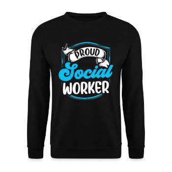 Formation de travailleur social fier - Sweat-shirt Unisexe - noir - Devant - Alina (178cm) & Michal (187cm)