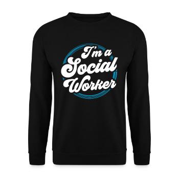 Ich Bin Sozialarbeiterin Ausbildung Sozialarbeiter - Unisex Pullover - Schwarz - Vorne - Alina (178cm) & Michal (187cm)