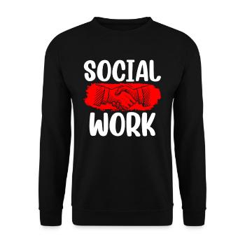Social Work Social Work Social Worker Profession - Unisex Sweatshirt - black - Front - Alina (178cm) & Michal (187cm)