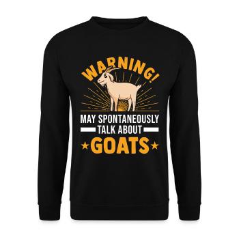 Ziege Ziegenhirte Geschenk - Unisex Pullover - Schwarz - Vorne - Alina (178cm) & Michal (187cm)