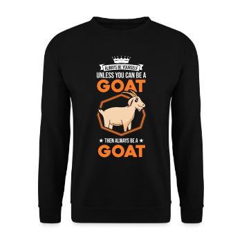 Chèvres Cadeau Chèvre Hôte Chèvre - Sweat-shirt Unisexe - noir - Devant - Alina (178cm) & Michal (187cm)