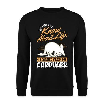 Aardvark Cadeau Aardvark - Sweat-shirt Unisexe - noir - Devant - Alina (178cm) & Michal (187cm)