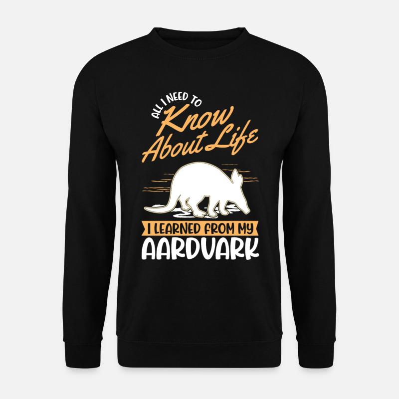 Erdferkel Geschenk Aardvark - Unisex Pullover - Schwarz
