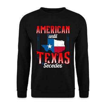 Amerikaner Bis Zur Abspaltung Von Texas Texaner - Unisex Pullover - Schwarz - Vorne - Alina (178cm) & Michal (187cm)