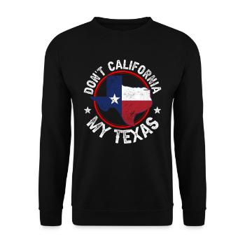 California Texas Sayings Proud Texan Texans - Unisex Sweatshirt - black - Front - Alina (178cm) & Michal (187cm)