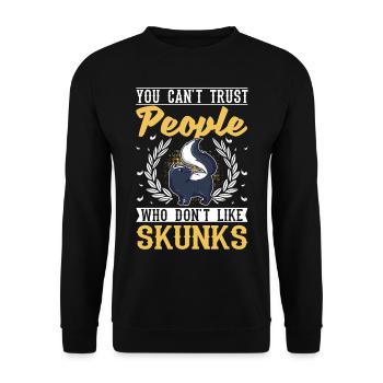 Skunk Lover - Unisex Sweatshirt - black - Front - Alina (178cm) & Michal (187cm)