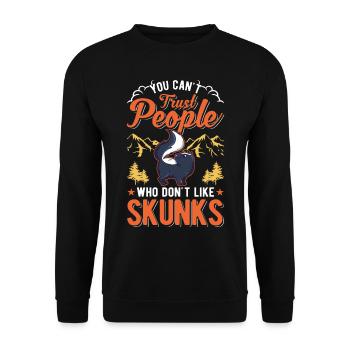 Skunk Lover - Unisex Sweatshirt - black - Front - Alina (178cm) & Michal (187cm)