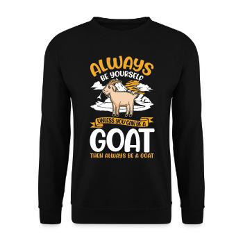 Chèvres Cadeau Chèvre Hôte Chèvre - Sweat-shirt Unisexe - noir - Devant - Alina (178cm) & Michal (187cm)