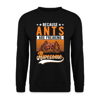 Ants Ant Farm Anthill Fire Ants - Unisex Sweatshirt - black - Front - Alina (178cm) & Michal (187cm)