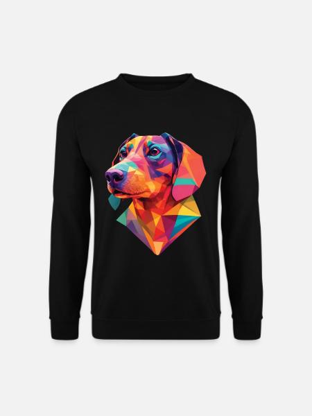 Dackel Hund süßer Dachshund Dackel Hunde Design - Unisex Pullover - Schwarz
