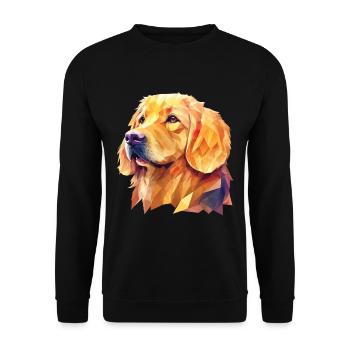 Golden Retriever Hund Hunderasse Retriever Hunde - Unisex Pullover - Schwarz - Vorne - Alina (178cm) & Michal (187cm)