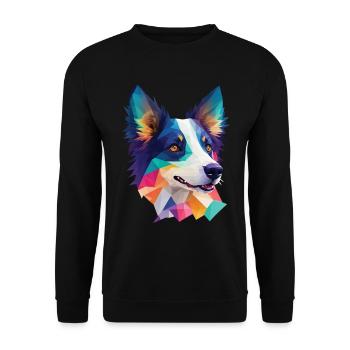 Border Collie Dog Dog Race Collie Dog Design - Sweat-shirt Unisexe - noir - Devant - Alina (178cm) & Michal (187cm)