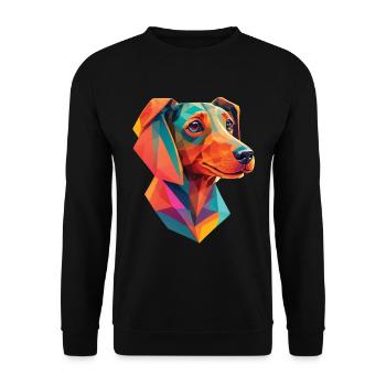 Dachshund Dog Dogs Design Dachshund Pet - Unisex Sweatshirt - black - Front - Alina (178cm) & Michal (187cm)