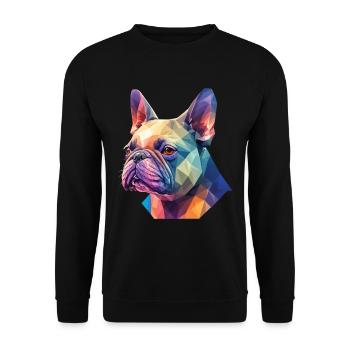 Conception de chiens de chien bouledogue français - Sweat-shirt Unisexe - noir - Devant - Alina (178cm) & Michal (187cm)