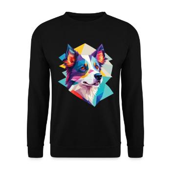 Border Collie Dogs Design Collie Dog Puppy Animal - Sweat-shirt Unisexe - noir - Devant - Alina (178cm) & Michal (187cm)