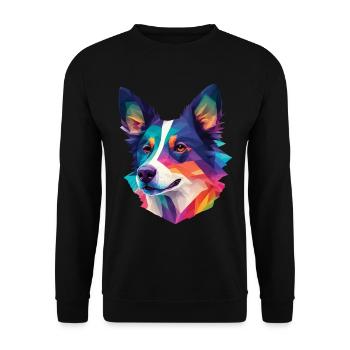 Border Collie Dog Dog Race Collie Dog Design - Sweat-shirt Unisexe - noir - Devant - Alina (178cm) & Michal (187cm)