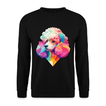 Chiens Caniche Design Chien Pet Mignon Dog Owner - Sweat-shirt Unisexe - noir - Devant - Alina (178cm) & Michal (187cm)