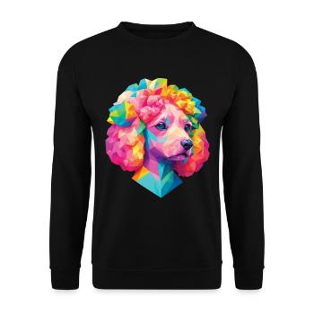 Pudel Hund Illustration Pudel Hunde Liebhaber - Unisex Pullover - Schwarz - Vorne - Alina (178cm) & Michal (187cm)