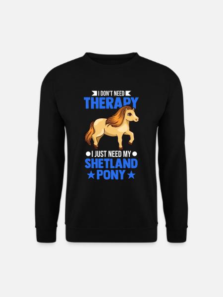 Shetlandpony Therapie Shetland-Pony Shetty - Unisex Pullover - Schwarz