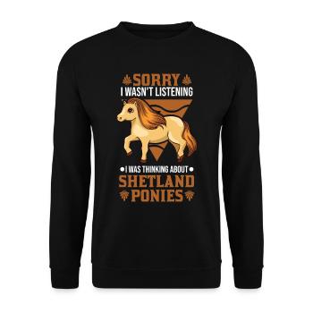 Poney Shetland Shetland-Poney Shetty - Sweat-shirt Unisexe - noir - Devant - Alina (178cm) & Michal (187cm)