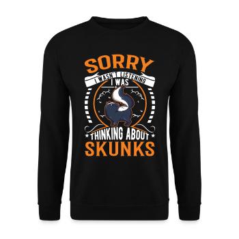 Cadeau Skunk - Sweat-shirt Unisexe - noir - Devant - Alina (178cm) & Michal (187cm)