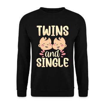 Gemini and single sarcastic humor Gemini - Unisex Sweatshirt - black - Front - Alina (178cm) & Michal (187cm)