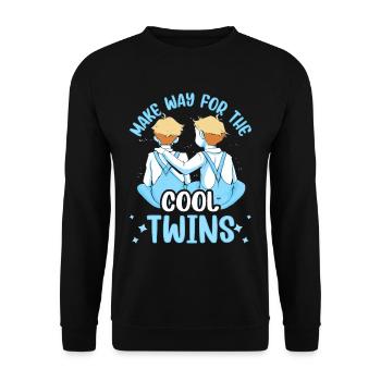 Make room for the cool twins Gemini - Unisex Sweatshirt - black - Front - Alina (178cm) & Michal (187cm)