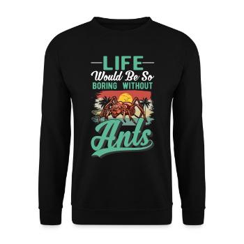 Ants Ant Farm Anthill Fire Ants - Unisex Sweatshirt - black - Front - Alina (178cm) & Michal (187cm)