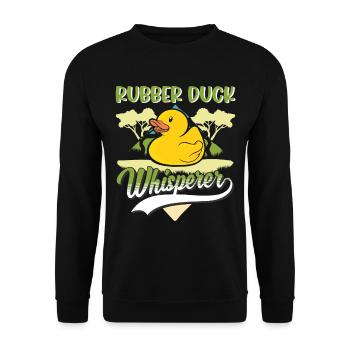 Rubber Ducks Whisperers Rubber Duck Rubber Duck - Unisex Sweatshirt - black - Front - Alina (178cm) & Michal (187cm)