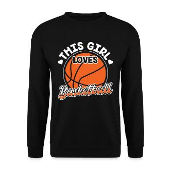 Cette fille aime le basketteur - Sweat-shirt Unisexe - noir - Devant - Alina (178cm) & Michal (187cm)