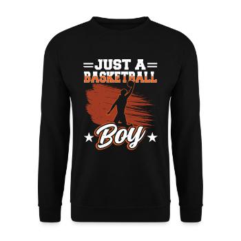 Nur Ein Basketball Junge Basketballspieler Team - Unisex Pullover - Schwarz - Vorne - Alina (178cm) & Michal (187cm)