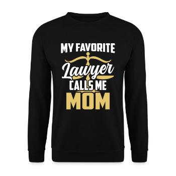 My favorite lawyer calls me mom lawyer - Unisex Sweatshirt - black - Front - Alina (178cm) & Michal (187cm)