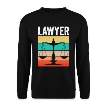 Diplôme d’avocat en droit - Sweat-shirt Unisexe - noir - Devant - Alina (178cm) & Michal (187cm)