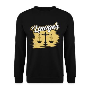 Diplôme d’avocat en droit - Sweat-shirt Unisexe - noir - Devant - Alina (178cm) & Michal (187cm)