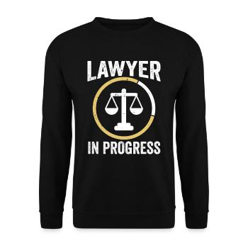 Avocat Travail en cours Avocat Avocat Droit - Sweat-shirt Unisexe - noir - Devant - Alina (178cm) & Michal (187cm)