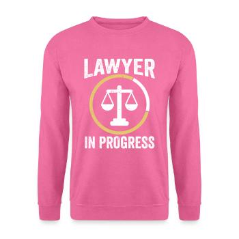 Lawyer Work in progress Lawyer Law Lawyer - Unisex Sweatshirt - pink - Front