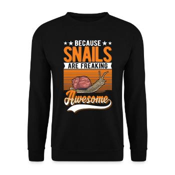 Escargot Cadeau Vignoble Escargot - Sweat-shirt Unisexe - noir - Devant - Alina (178cm) & Michal (187cm)
