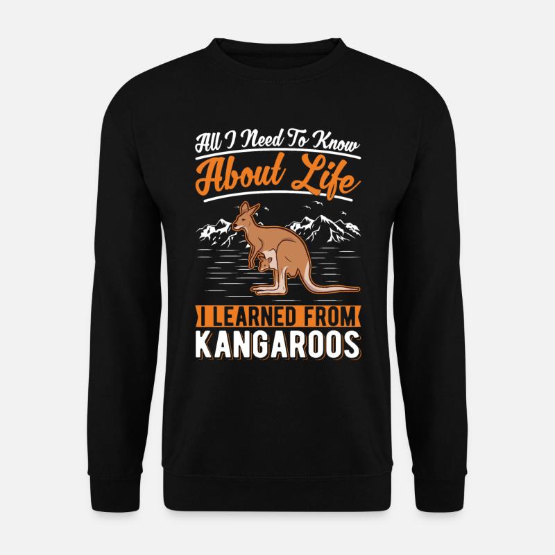 Känguru Australien Australisches Kangaroo - Unisex Pullover - Schwarz