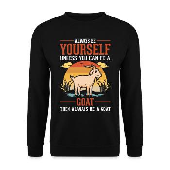 Goats Gift Goat Host Goat - Unisex Sweatshirt - black - Front - Alina (178cm) & Michal (187cm)